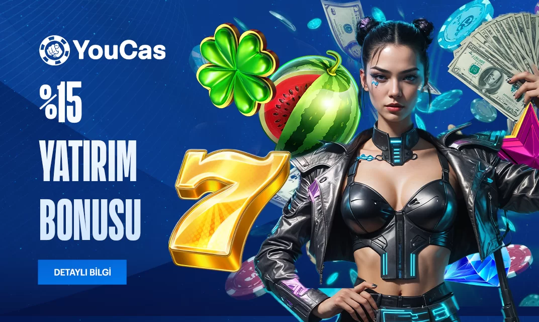 YouCas yüzde 15 yatırım bonusu görseli