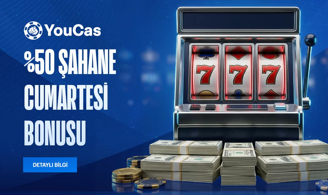 YouCas Şahane Cumartesi yüzde 50 bonus görseli